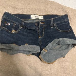 Dark blue hollister jean shorts